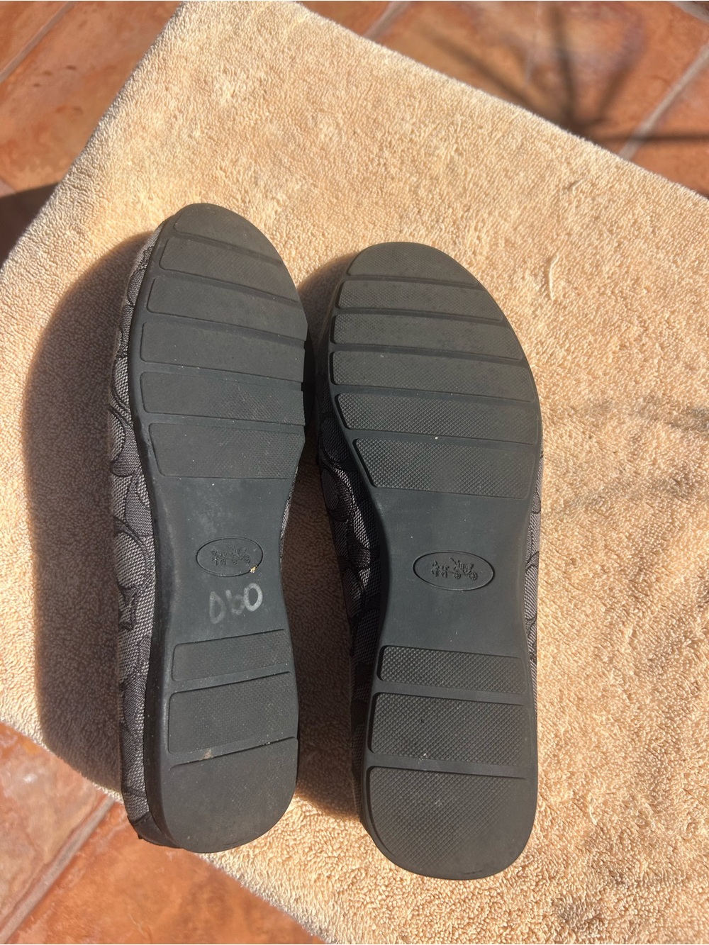 Coach Black Signature Logo Moccasin Loafers - Picture 3 of 5